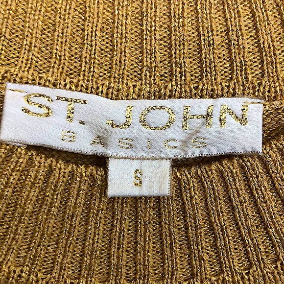 ST. JOHN Gold Knit Sweater - Picture 7 of 9